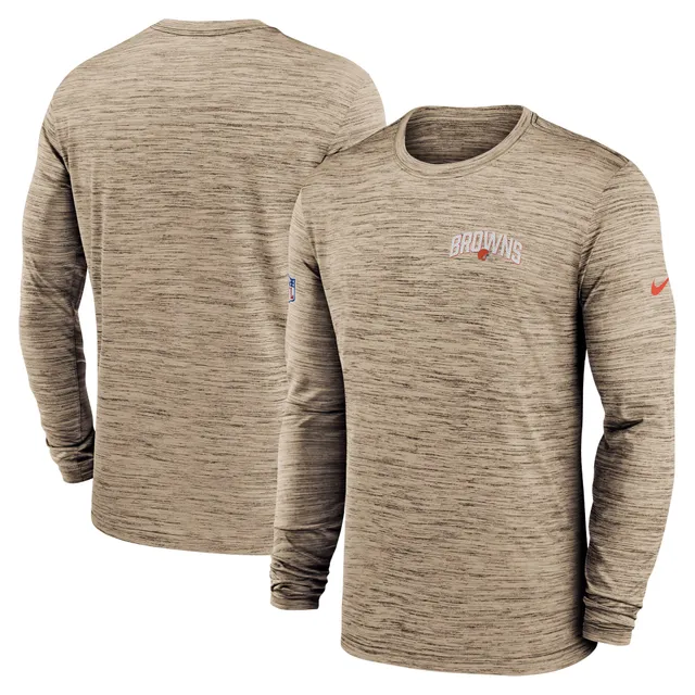 Men's Cleveland Browns Dri-FIT Brown Long Sleeve Raglan T-Shirt