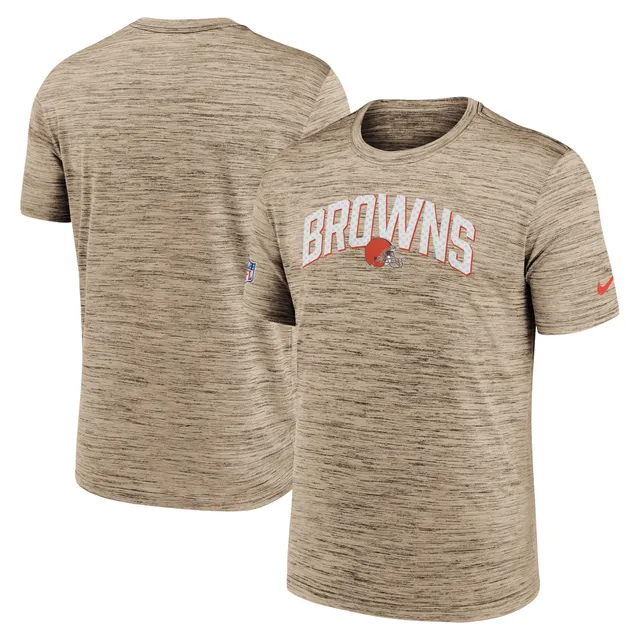 Men's Nike Brown Cleveland Browns Sideline Lockup Performance Long Sleeve T-Shirt