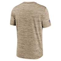 Men's Nike Brown Cleveland Browns Sideline Velocity Athletic Stack Performance T-Shirt