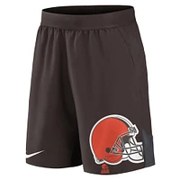 Short de performance extensible Cleveland Browns Nike pour homme, marron