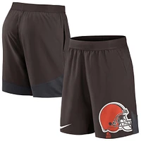 Short de performance extensible Cleveland Browns Nike pour homme, marron