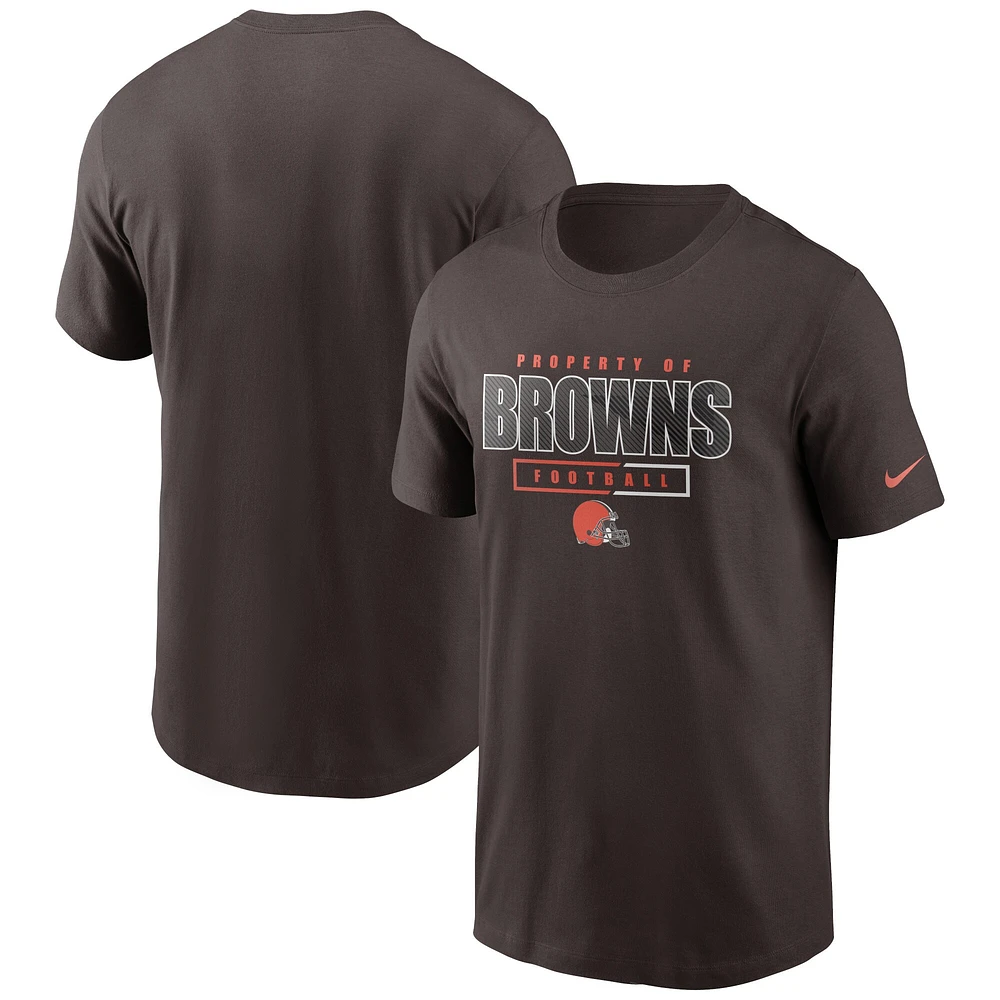 Men's Nike Brown Cleveland Browns Team Property Of Essential T-Shirt