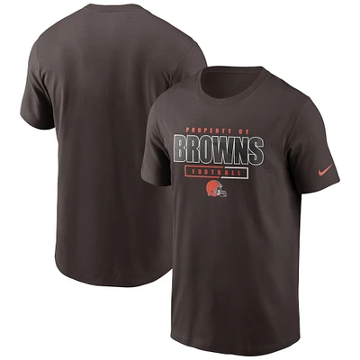 Men's Nike Brown Cleveland Browns Team Property Of Essential T-Shirt