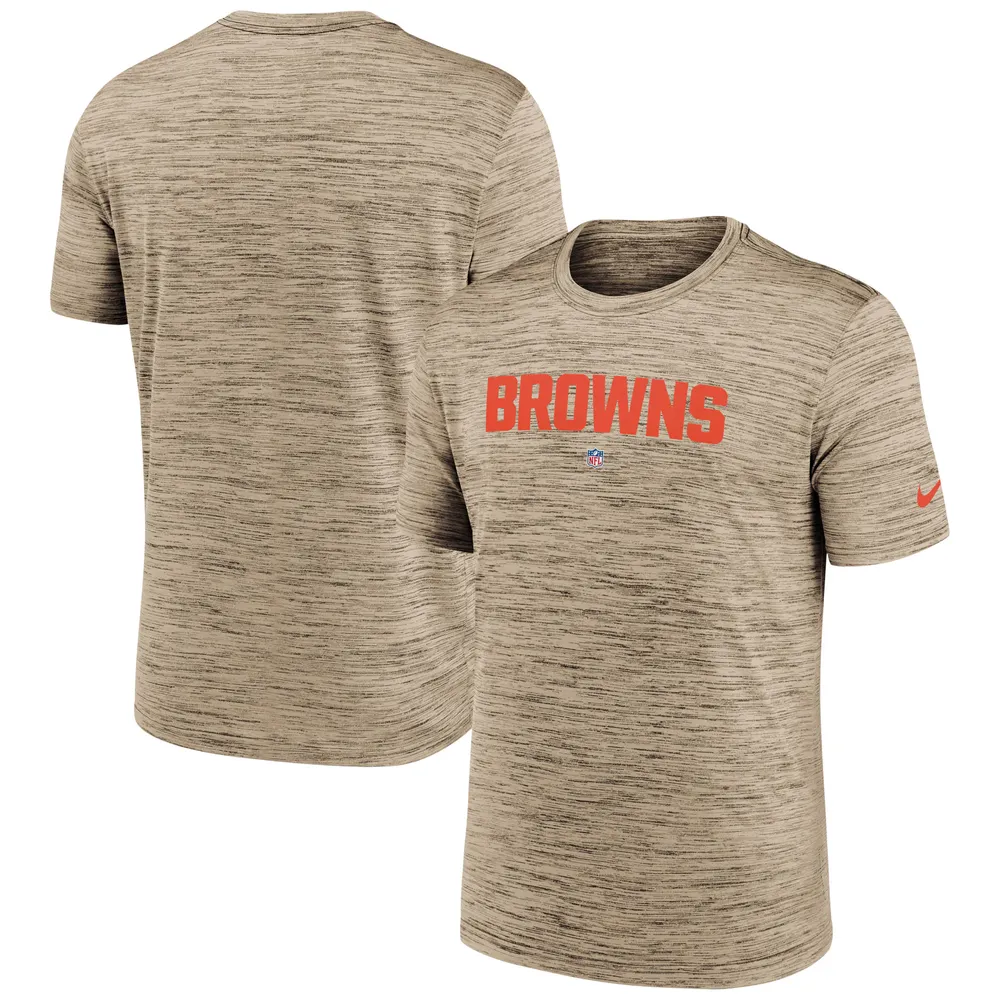 Men's Nike Brown Cleveland Browns Team Sideline Velocity Performance - T-Shirt