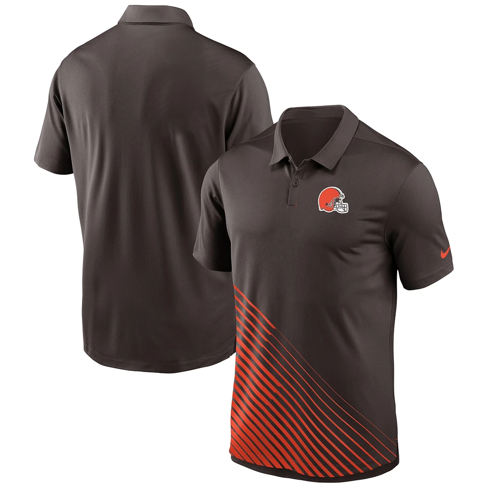 Polo Nike marron Cleveland Browns Vapor Performance pour homme