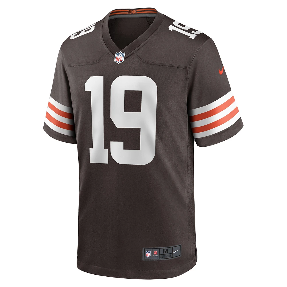 Maillot de match Nike Cedric Tillman Brown des Cleveland Browns pour homme