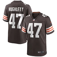 Maillot de match Nike Charley Hughlett pour hommes, marron, Cleveland Browns