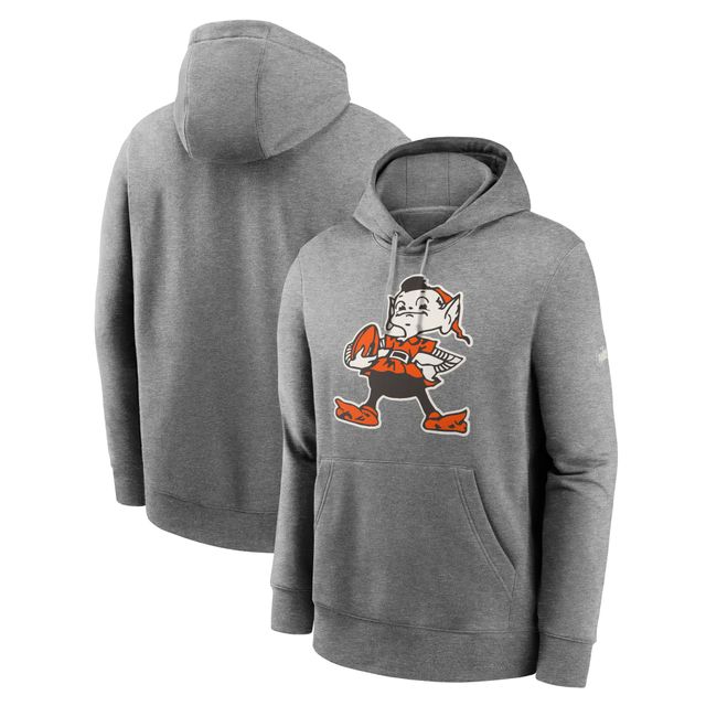 Nike Men's Nike Cleveland Browns Heathered Gray Fan Gear Rewind Club -  Pullover Hoodie