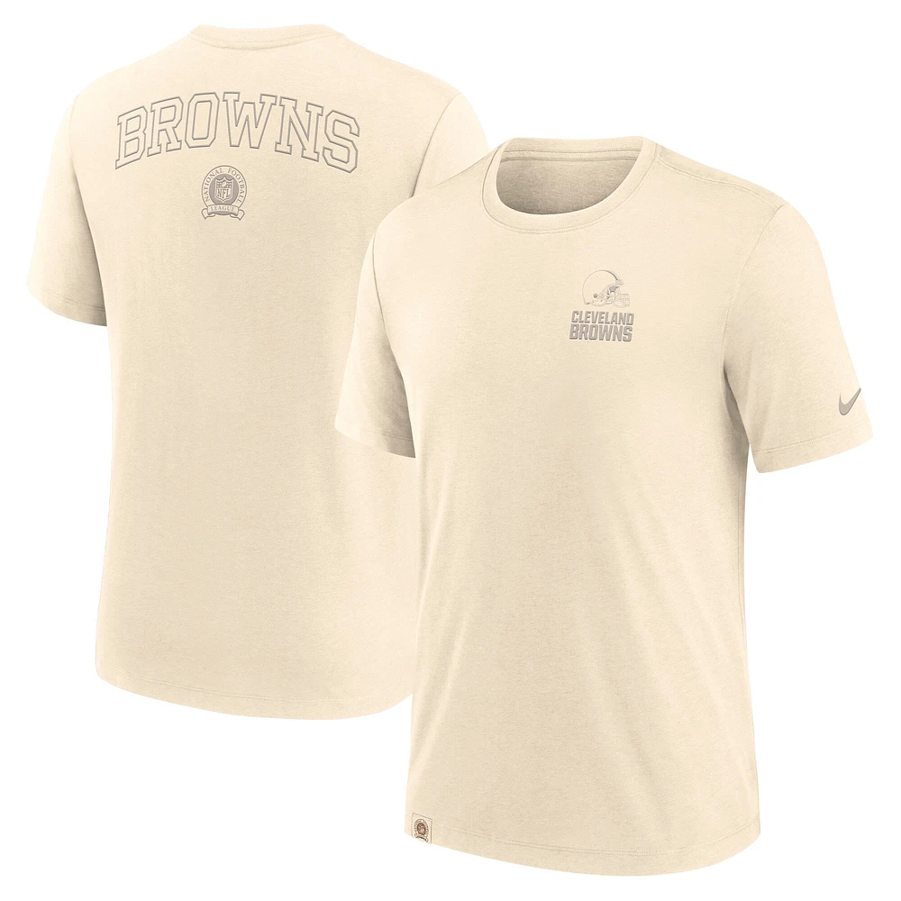 Men's Nike Cream Cleveland Browns Glory Tri-Blend T-Shirt