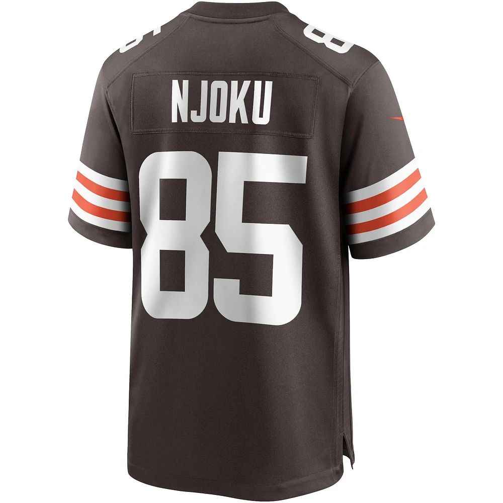 Maillot Nike David Njoku pour homme, joueur de match des Cleveland Browns, marron