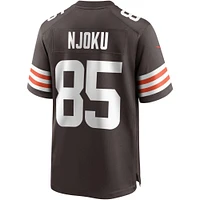 Men's Nike David Njoku Brown Cleveland Browns Game Player Jersey