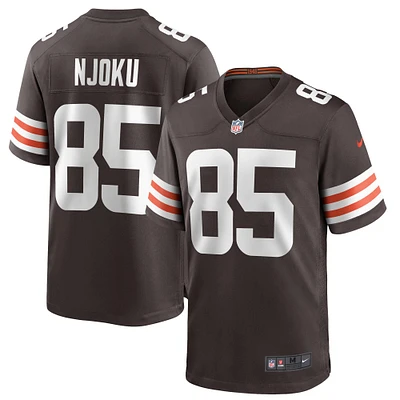 Maillot Nike David Njoku pour homme, joueur de match des Cleveland Browns, marron