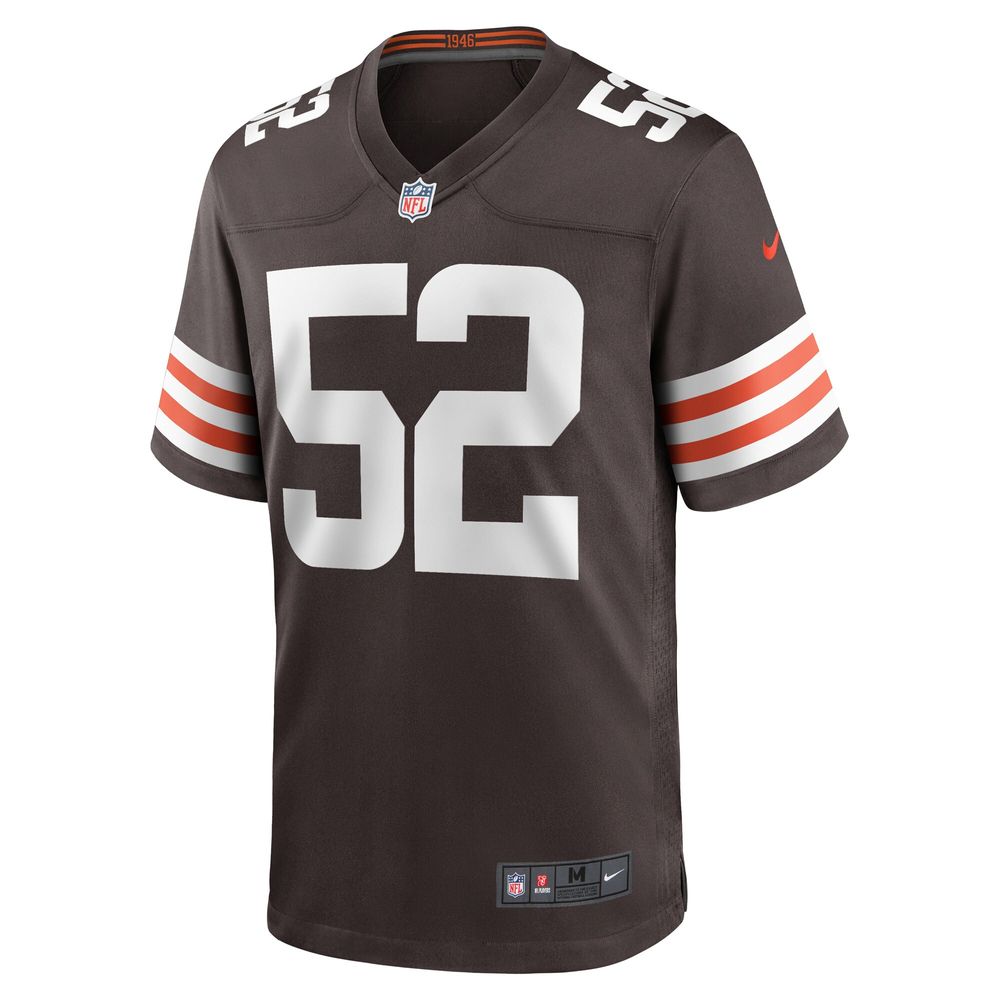 Men's Nike Dawson Deaton Brown Cleveland Browns Game Player Jersey