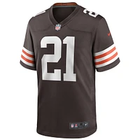 Men's Nike Denzel Ward Brown Cleveland Browns Player Game Jersey