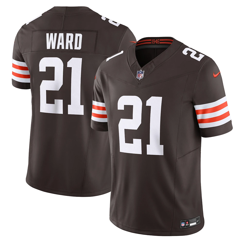 Nike Denzel Ward Marron Cleveland Browns Vapor F.U.S.E. Maillot limité