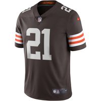 Men's Nike Denzel Ward Brown Cleveland Browns Vapor Limited Jersey