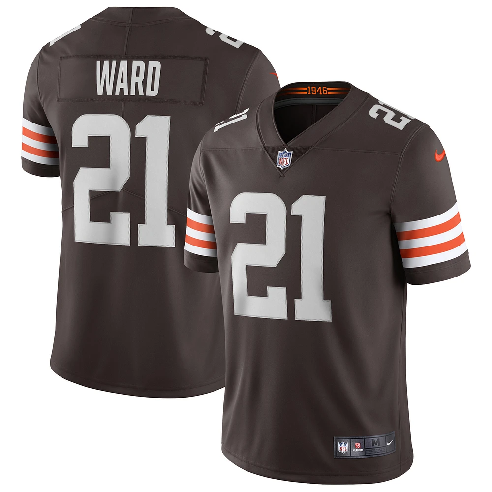 Maillot Nike Denzel Ward marron Cleveland Browns Vapor Limited pour homme