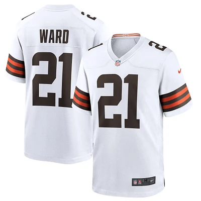 Maillot de match Nike Denzel Ward pour hommes, blanc, Cleveland Browns