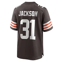 Men's Nike Deon Jackson  Brown Cleveland Browns Game Jersey