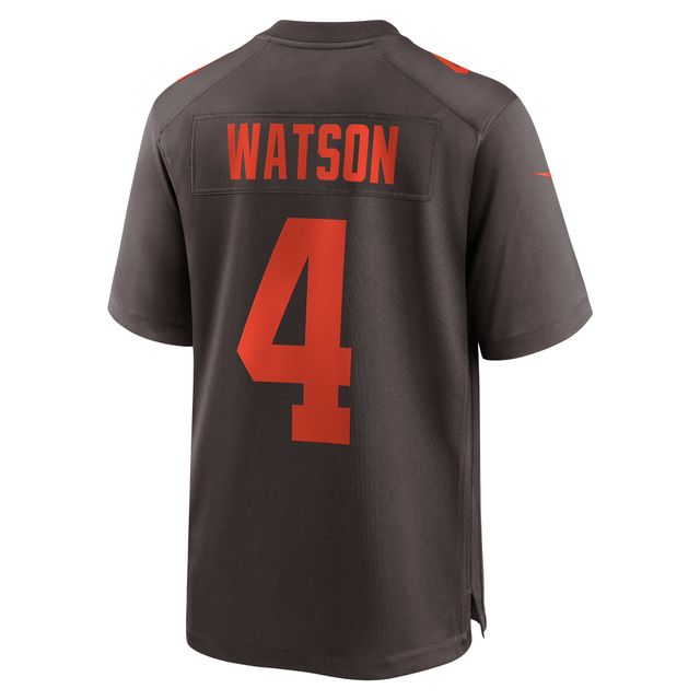 Maillot de match alternatif Nike Deshaun Watson pour hommes, marron, Cleveland Browns