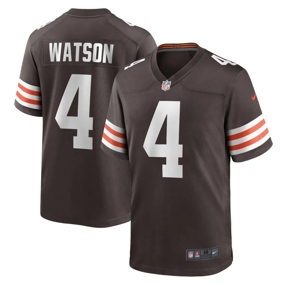 Nike pour hommes Deshaun Watson marron Cleveland Browns - Maillot de match joueur