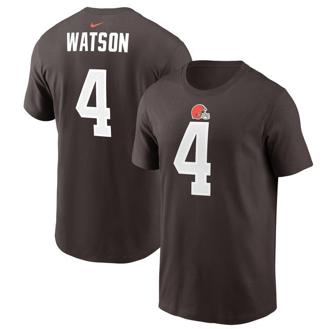 T-shirt Nike Deshaun Watson pour hommes, marron, nom et numéro du joueur des Cleveland Browns