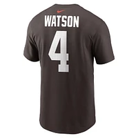 T-shirt Nike Deshaun Watson pour hommes, marron, nom et numéro du joueur des Cleveland Browns