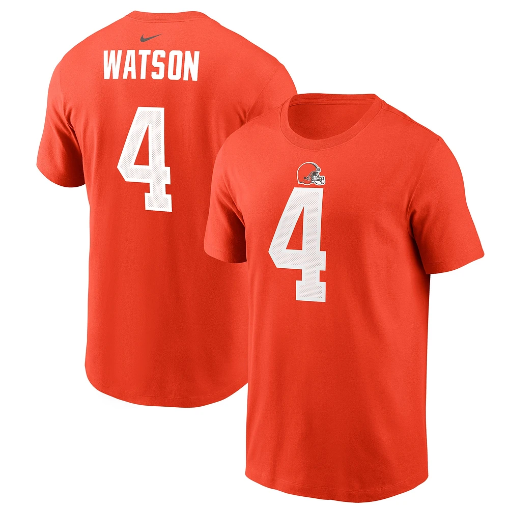 T-shirt Nike Deshaun Watson pour homme, orange, nom et numéro du joueur des Cleveland Browns