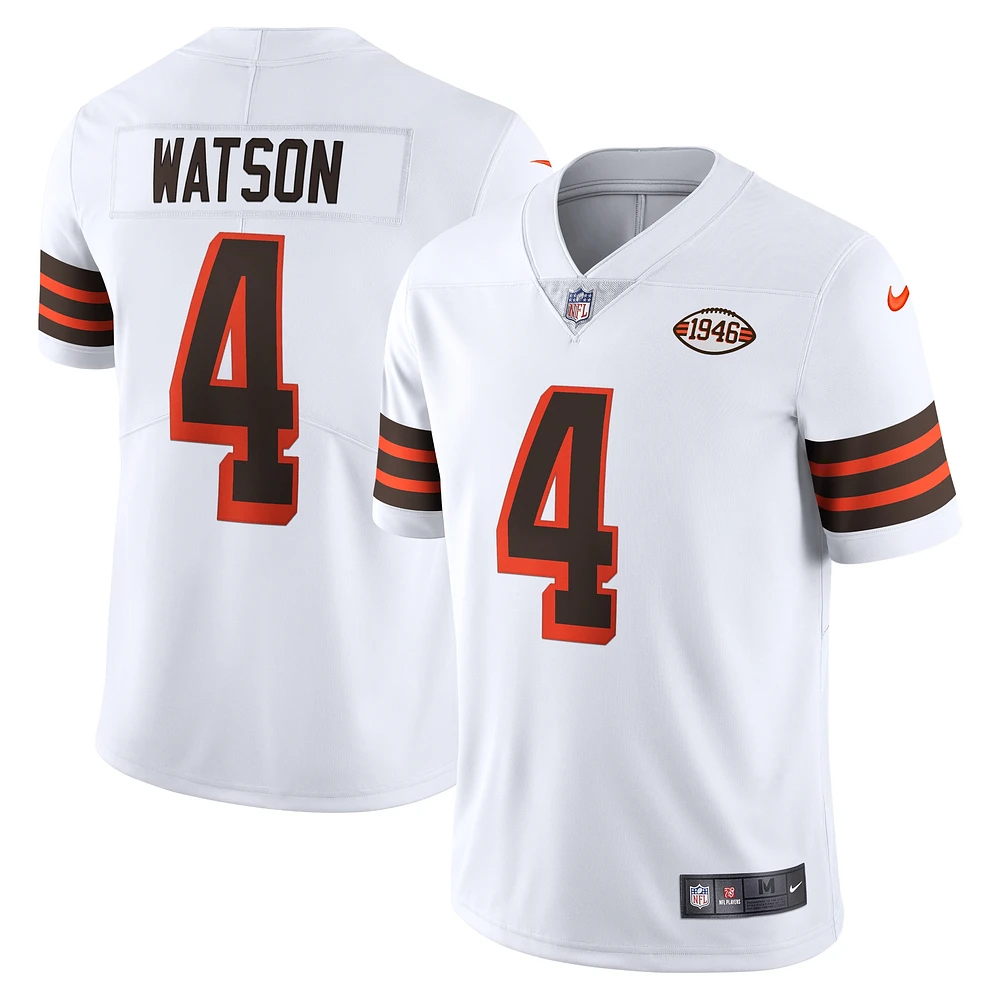 Men's Nike Deshaun Watson White Cleveland Browns 2021 Alternate Vapor Limited Jersey