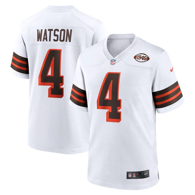 Maillot de match alternatif Nike Deshaun Watson pour hommes, blanc, Cleveland Browns