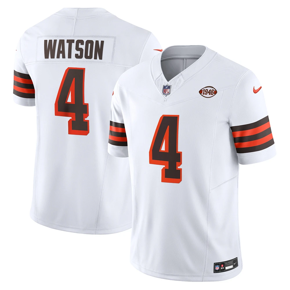 Nike Deshaun Watson pour hommes Blanc Cleveland Browns Vapor F.U.S.E. Maillot limité