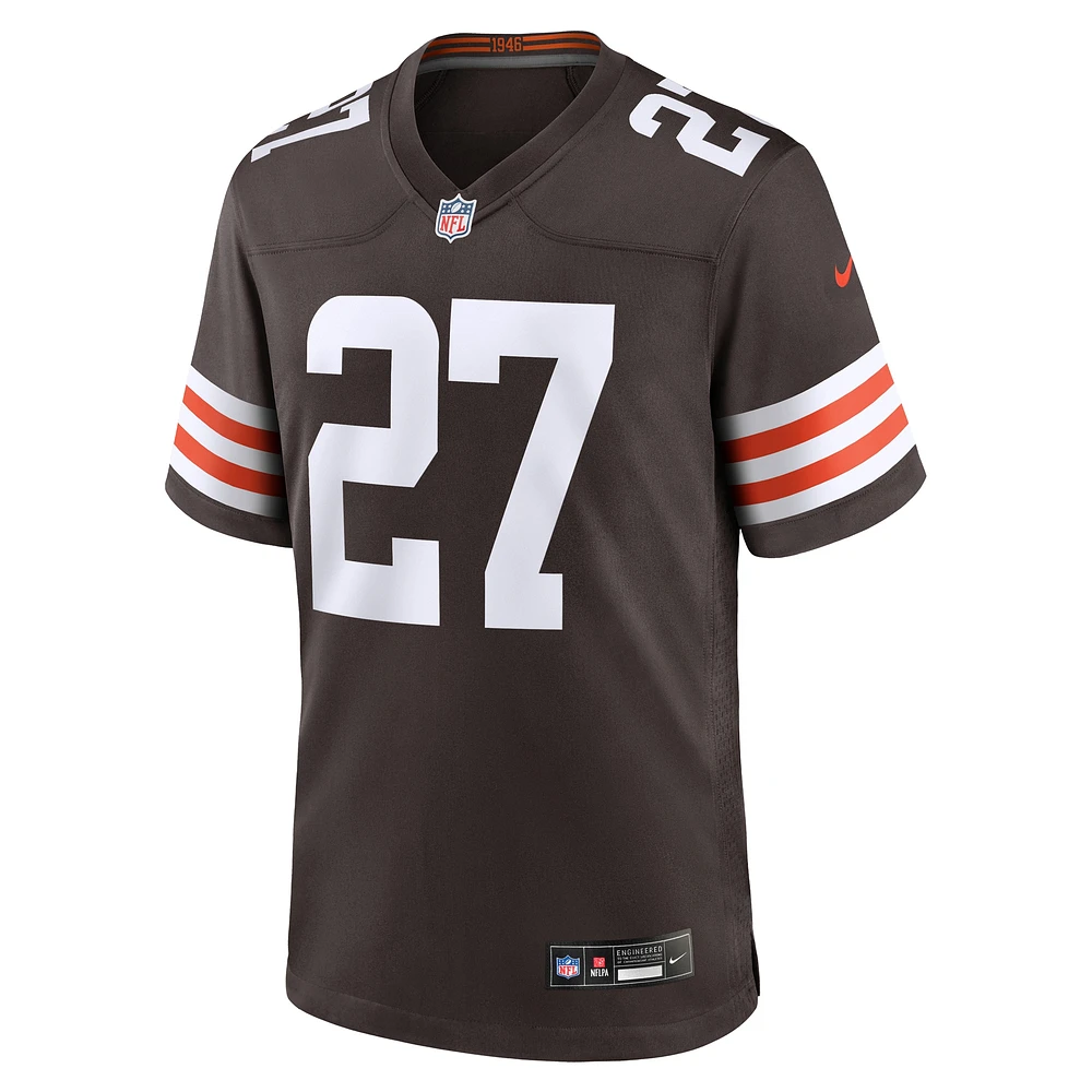 Maillot de match Nike D'Onta Foreman Brown des Cleveland Browns pour homme