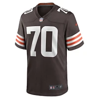 Maillot Nike Drew Forbes pour hommes, marron, Cleveland Browns, Team Game