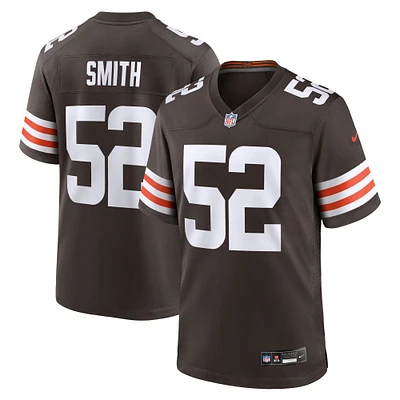 Maillot de match Nike Elerson Smith Brown pour homme des Cleveland Browns