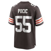 Men's Nike Ethan Pocic Brown Cleveland Browns Game Jersey