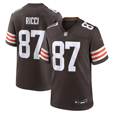 Men's Nike Giovanni Ricci  Brown Cleveland Browns Game Jersey