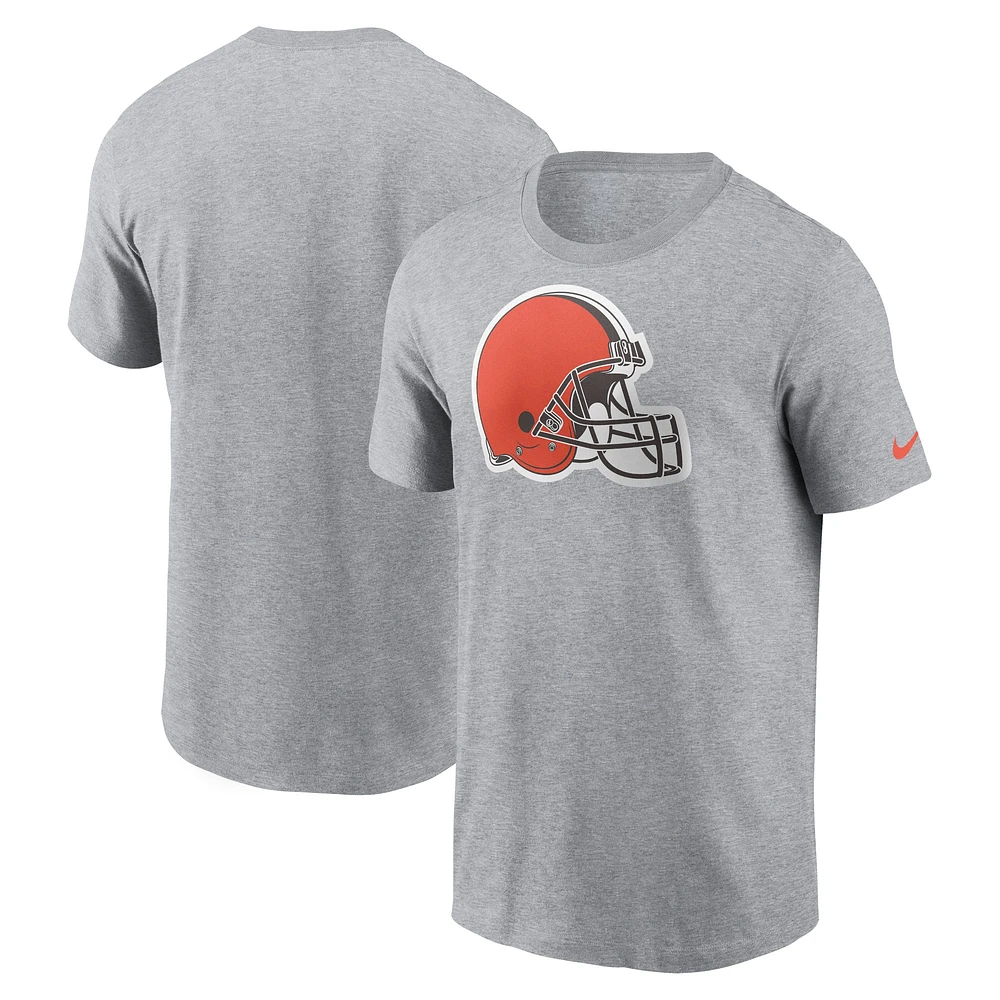 Men's Nike  Gray Cleveland Browns Logo Essential T-Shirt