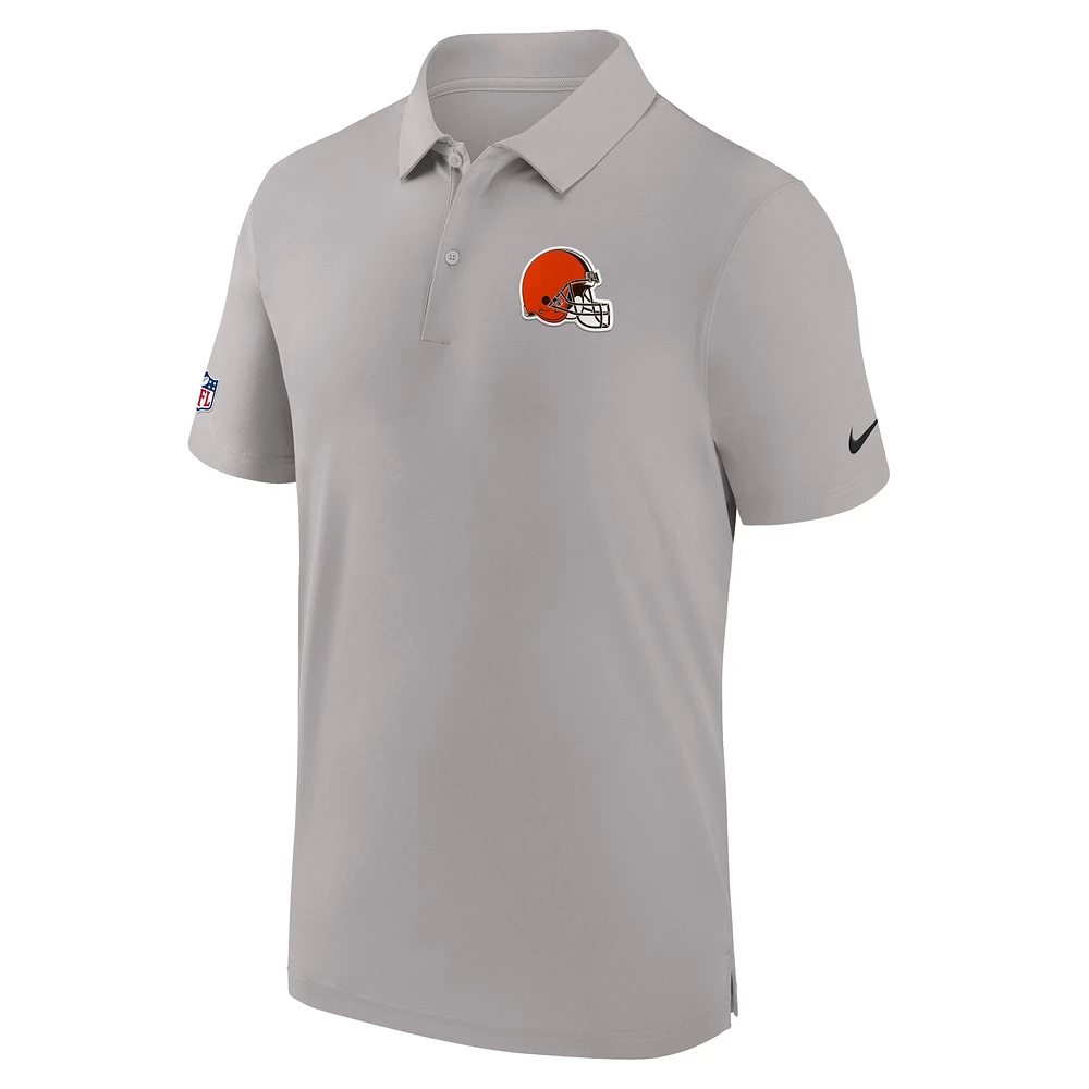 Polo de performance Nike pour hommes, Cleveland Browns Sideline Coaches, gris