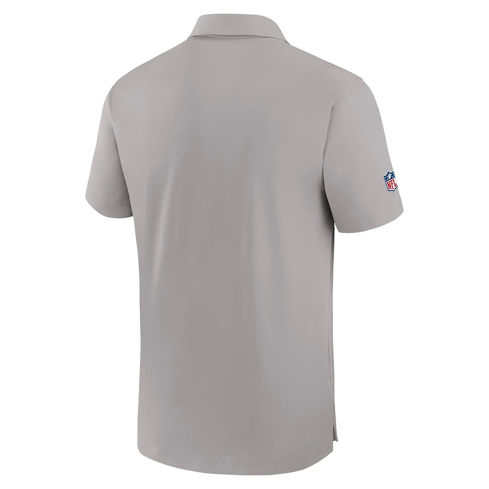 Polo de performance Nike pour hommes, Cleveland Browns Sideline Coaches, gris