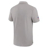 Men's Nike Gray Cleveland Browns Sideline Coaches Performance Polo