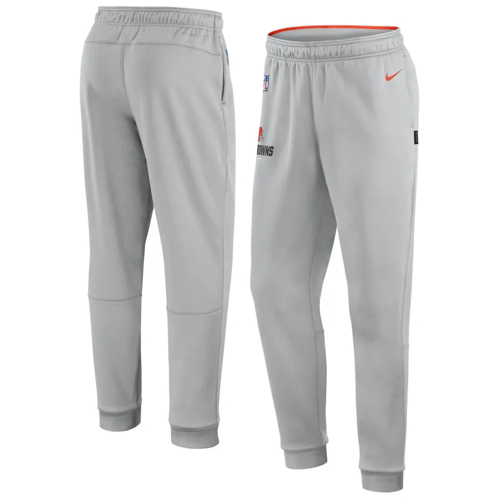 Pantalon Performance Nike Cleveland Browns Sideline Logo Gris pour Homme