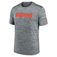 T-shirt Nike Cleveland Browns Velocity Performance pour homme gris