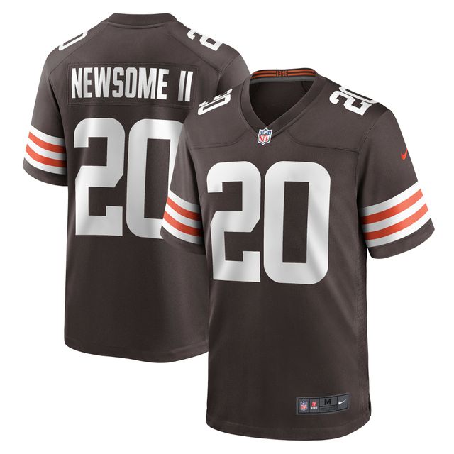 Maillot de match des Cleveland Browns Nike Greg Newsome II marron pour homme