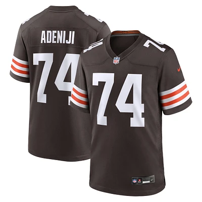 Men's Nike Hakeem Adeniji  Brown Cleveland Browns Game Jersey