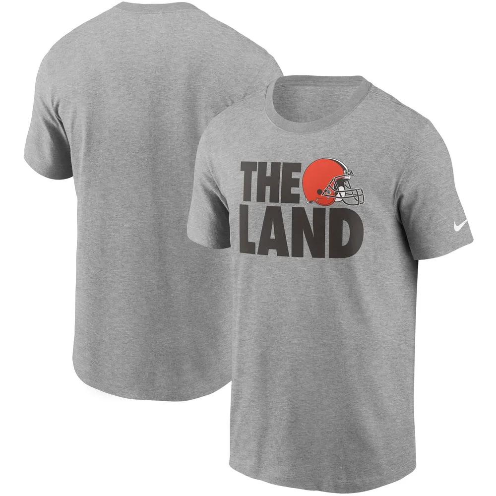 T-shirt Nike pour hommes, gris chiné, Cleveland Browns, collection Hometown, The Land