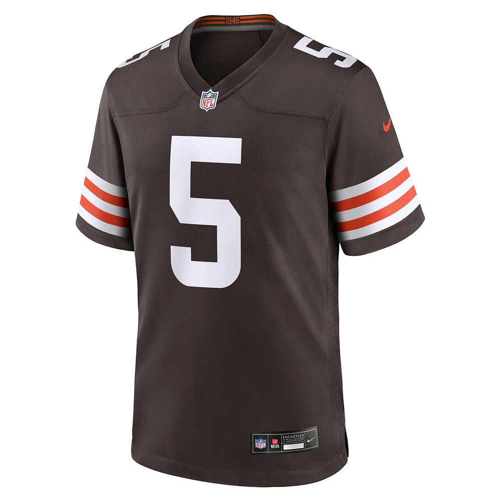 Maillot de match Nike Jameis Winston Brown pour homme des Cleveland Browns