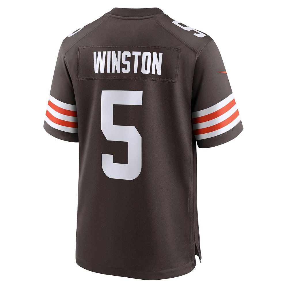 Men's Nike Jameis Winston  Brown Cleveland Browns Team Game Jersey