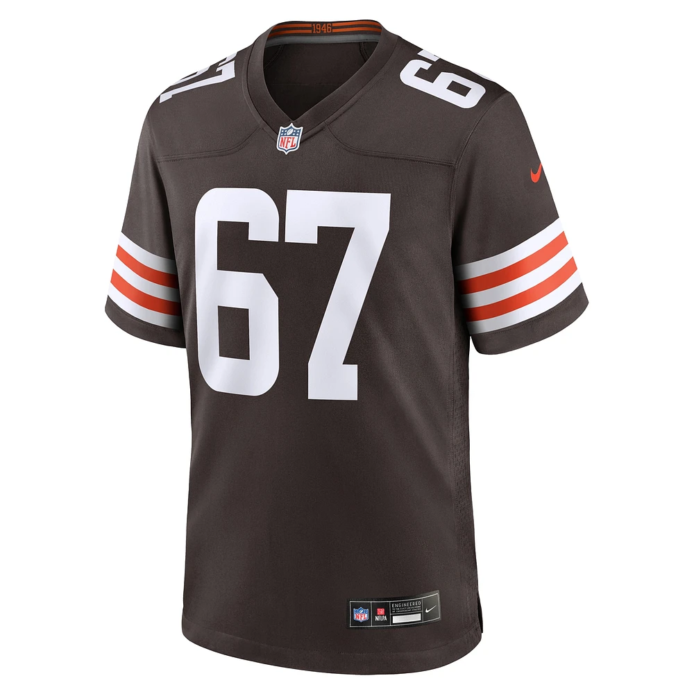 Men's Nike Javion Cohen  Brown Cleveland Browns Team Game Jersey