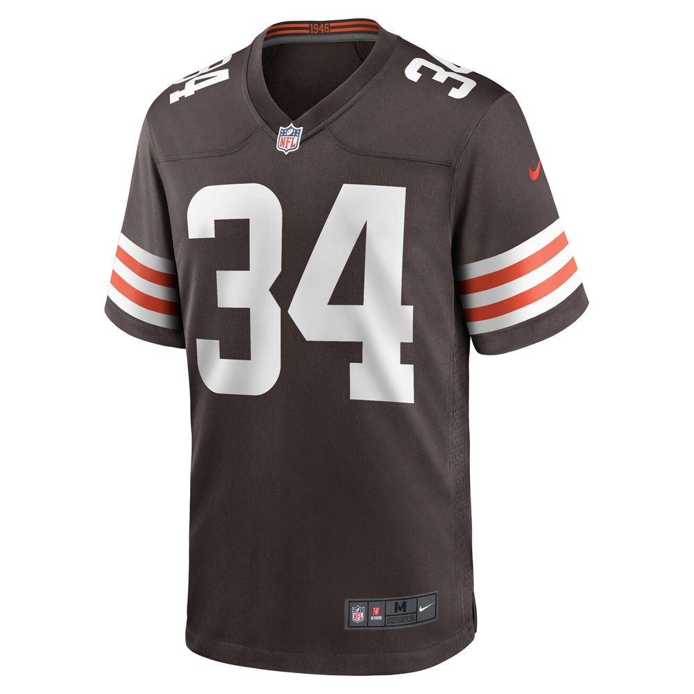 Men's Nike Jerome Ford Brown Cleveland Browns Game Player Jersey