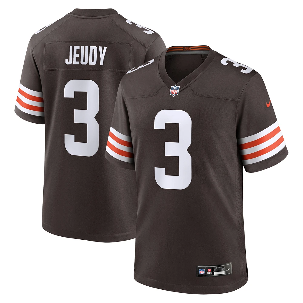 Men's Nike Jerry Jeudy  Brown Cleveland Browns Game Jersey